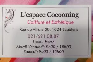 L&rsquo;espace Cocooning Coiffure et Esth&eacute;tique