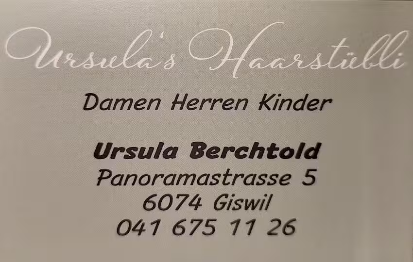 Ursula&rsquo;s Haarst&uuml;bli